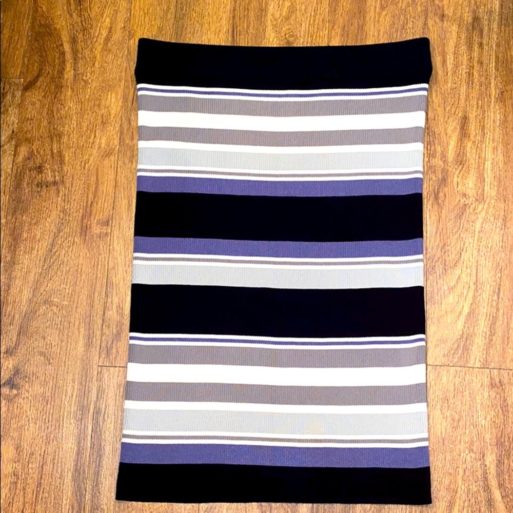 Loft Striped Sweater Pencil Skirt